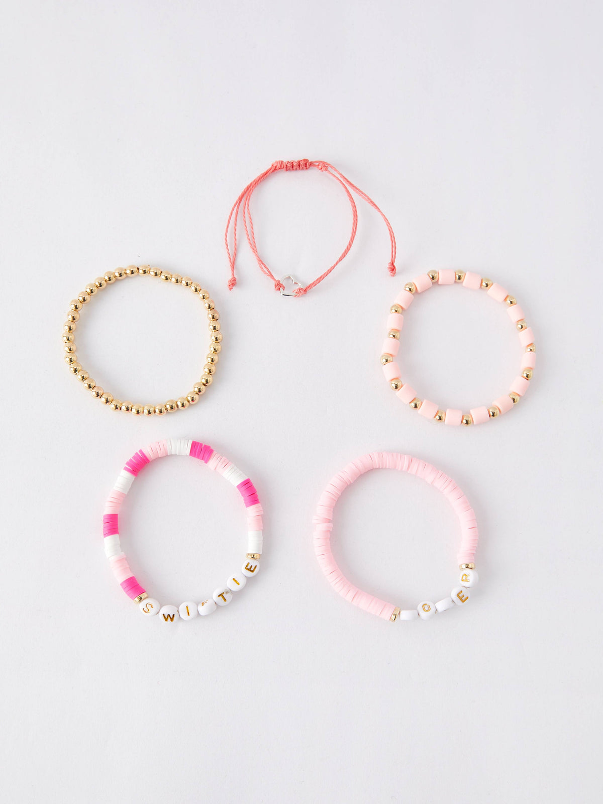 TS Seed Beads Bracelet Elastic Beaded Letter Set