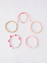 TS Seed Beads Bracelet Elastic Beaded Letter Set