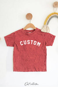 On Fridays We Wear Red Toddler Washed Graphic Top