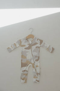 Bamboo Zip Pajamas | Camo 2.0