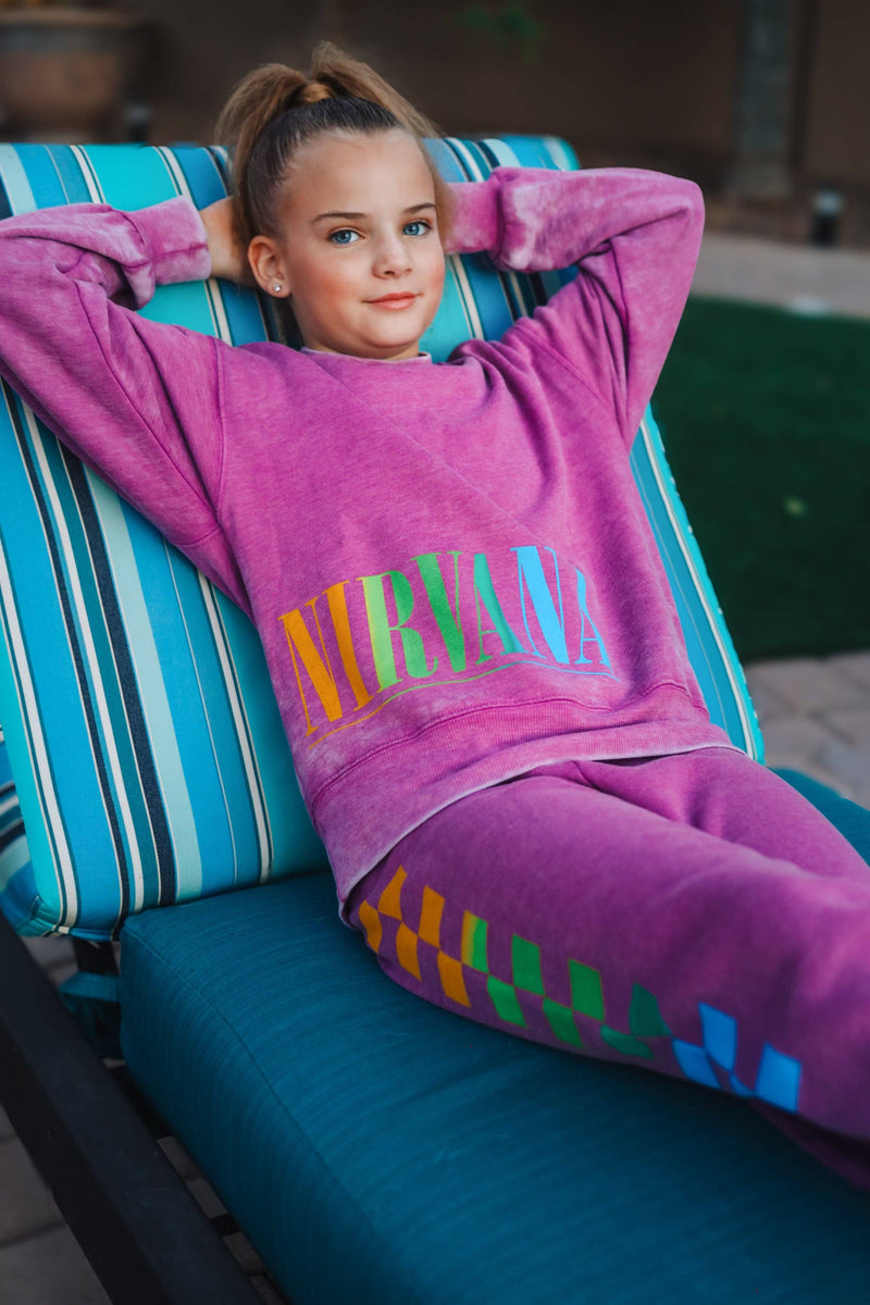 Nirvana Purple Nevermind Crewneck