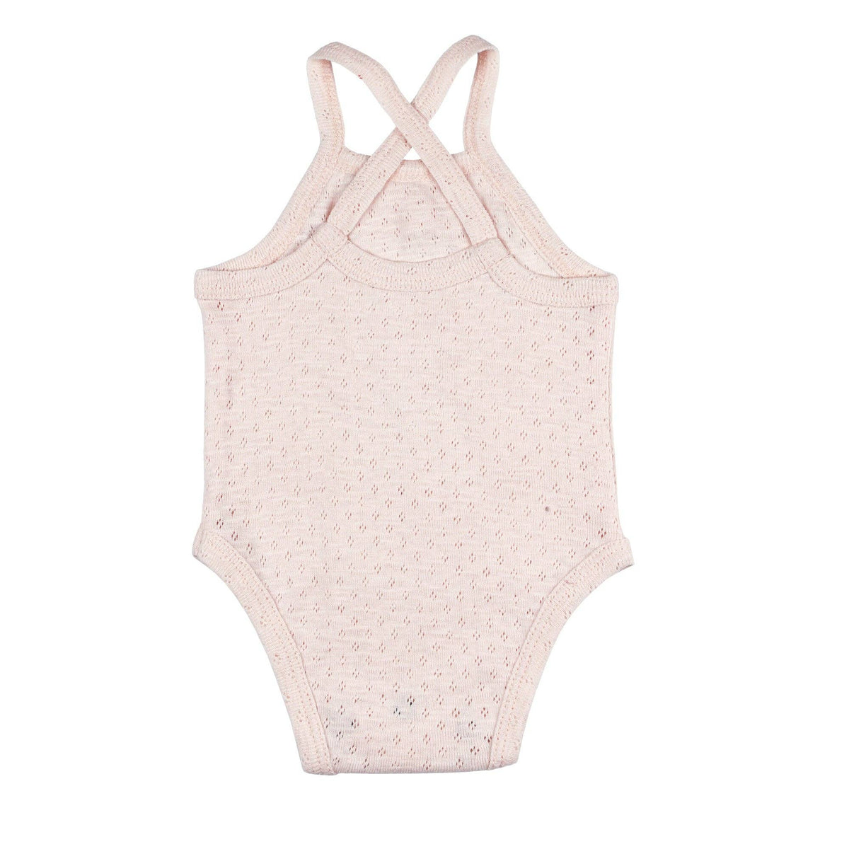 Cotton Candy | Organic Pointelle Criss-Cross Bodysuit