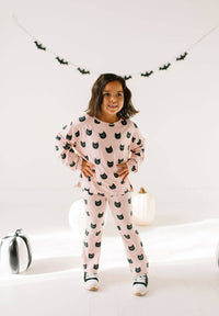 Lounge Wear Set in Black Cat
