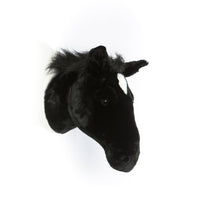 Peter the Black Horse Wall Mount Stuffed Animal Head