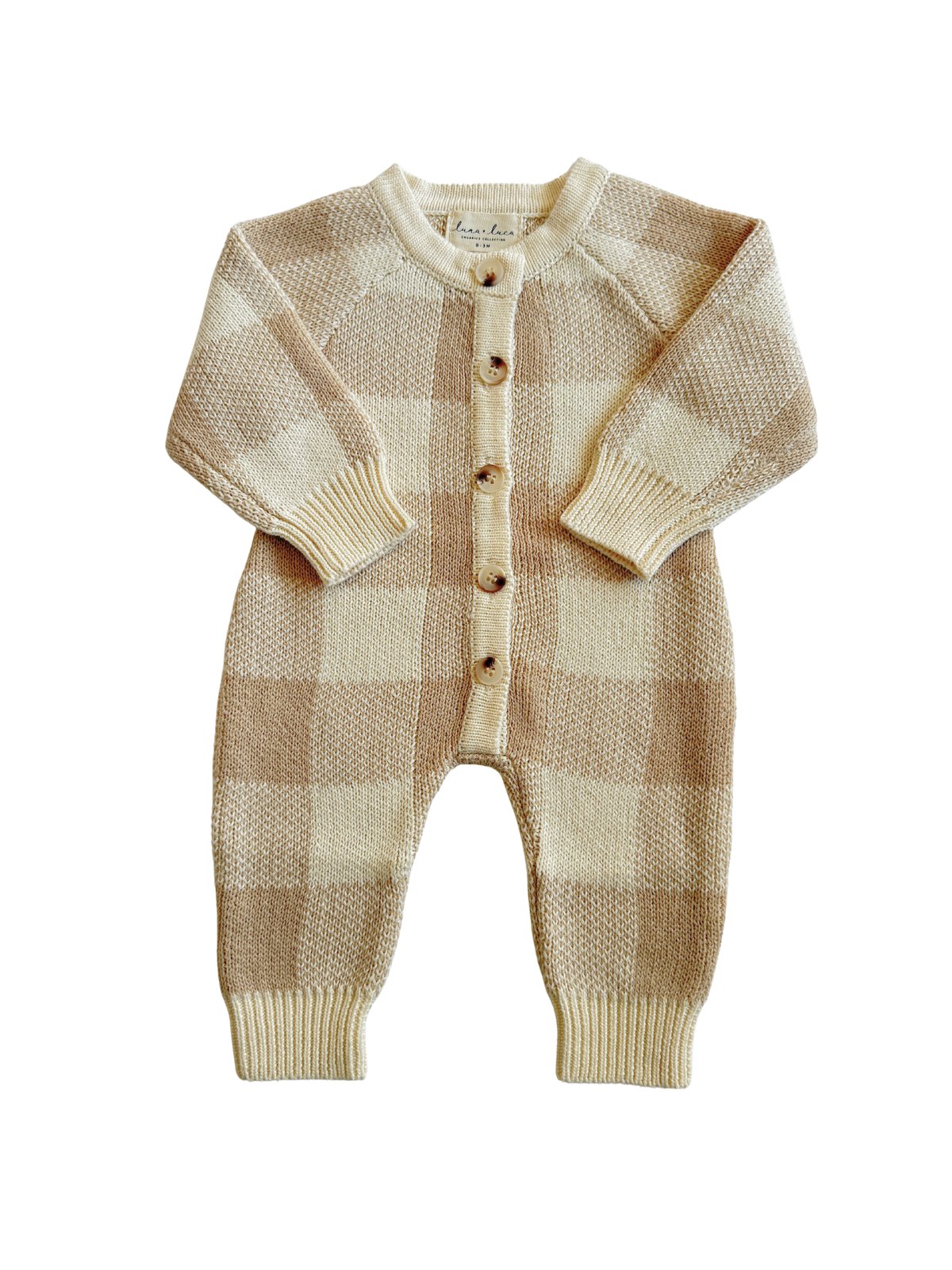 Gingham Knit Jumpsuit