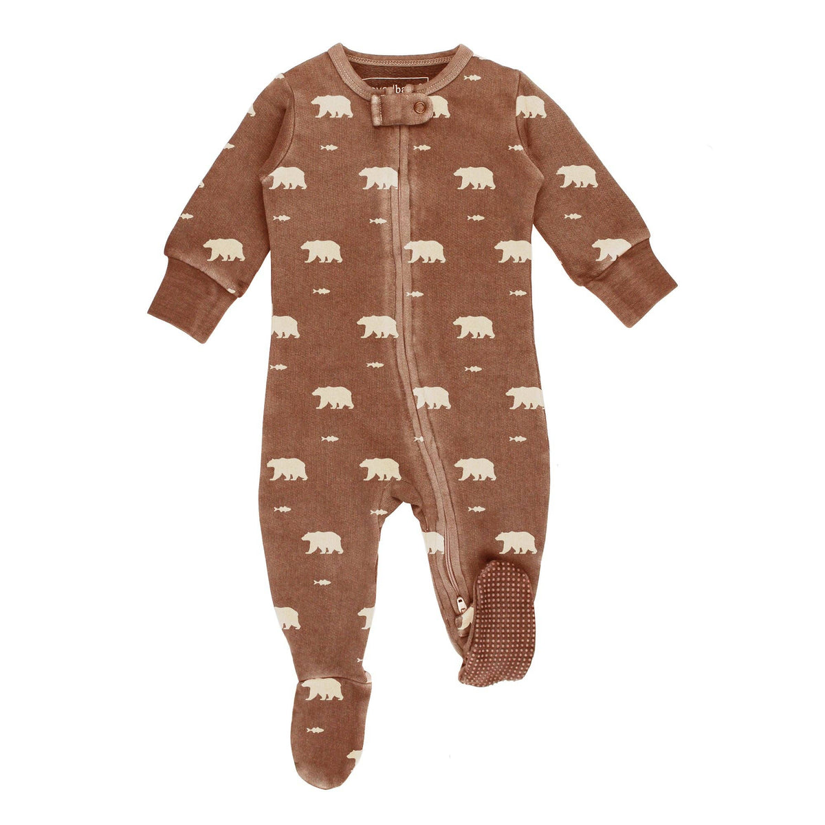 Latte Bear | Organic Cozy Zipper Footie