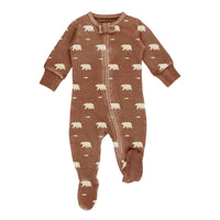 Latte Bear | Organic Cozy Zipper Footie