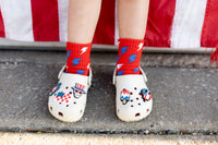 Red White + Electric Socks