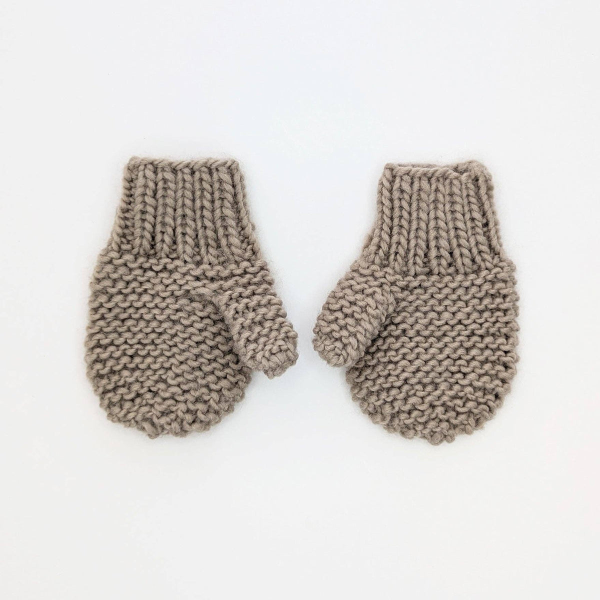 Garter Stitch Mittens Pebble