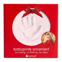 Baby Christmas Handprint or Footprint Clay Keepsake Ornament