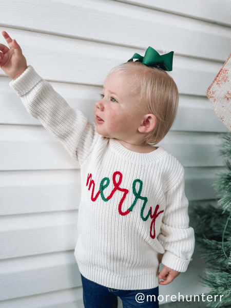 Merry Chainstitch Toddler Sweater