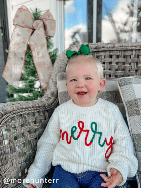 Merry Chainstitch Toddler Sweater