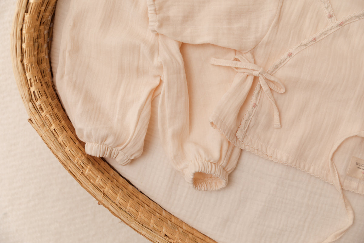 Gauze Bundle Set in Pearl Flowers