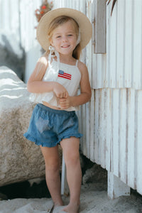 Ruffle Short Set - American Flag