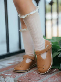 Lace Knee Socks - Chestnut